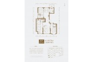交控置地龙锦院140.78㎡三室两厅两卫户型图