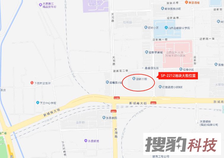 尖草坪区迎新路太钢红楼SP-2212地块规划设计要点：
